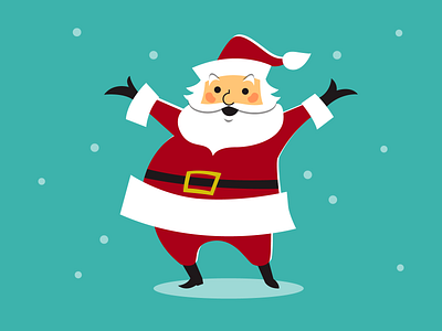 Santa Spot Illustration character christmas clean cute graphic graphic design green holiday illustration merry christmas red santa snow spot illustration vector