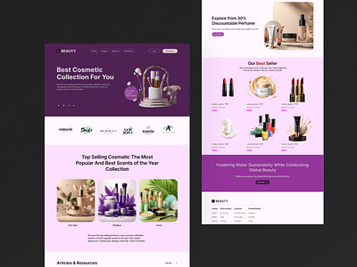 Cosmetic Ecommerce Website Design analytics clean dashboard dashboard design design landing page ui