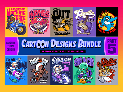 Cartoon Designs Bundle part 5 shark