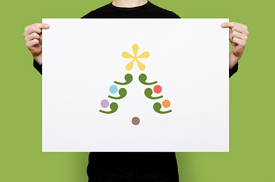 Christmas Tree | Typographical Poster christmas graphic design graphics poster shapes simple text tree typography xmas