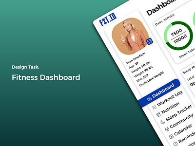 Health Tracking Dashboard branding dashboard dashboard ui fitness fitness dashboard health health dashboard health tracking minimalism minimalist minimalist design tracking ui