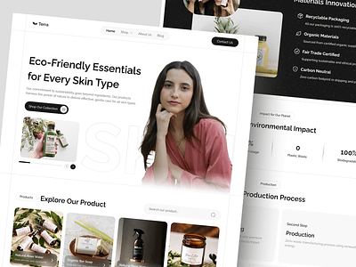 Skin Care - Landing Page clean cosmetics cosmetics store design exploration face care landing page make up medical care online shop personal care self care skin skin care ui ux web website wellness