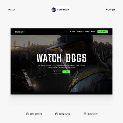 Action-Packed Gaming Landing Page Design gaming landing page uiux