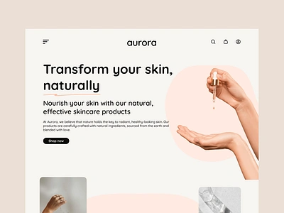 Natural Skincare Website Concept app app design branding design full page graphic design landing page logo mobile app platform product design skincare skincare design ui ui design ux ux design web design website website design