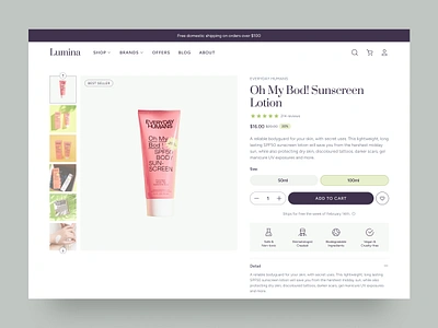 Cosmetics E-commerce UI Kit - Product Detail Page beauty cosmetic details ecommerce figma plugin nucleus online shop plugin product product detail product details product list product page product reviews reviews skincare ui ui kit web design website