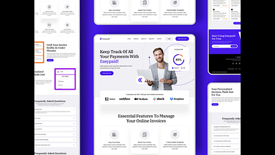 Easypaid Payment Web Design e wallet landing design landing page landing page design landing ui landingpage money transfer payment gateway payment landing page payment process payment website ui ui design ui ux ux