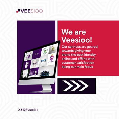 Social Media Post: Carousel Design for Veesioo Services 3d animation branding graphic design logo ui