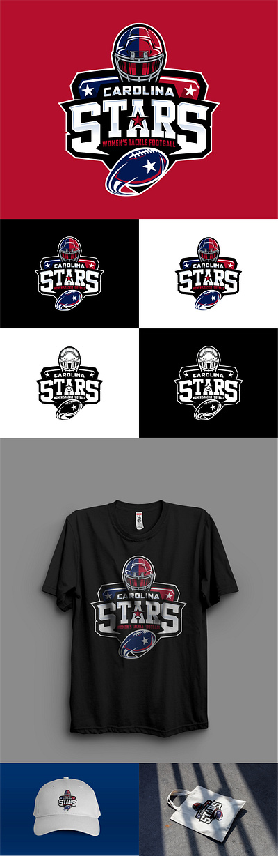 Carolina Stars american football branding design football graphic design icon illustration logo sports vector