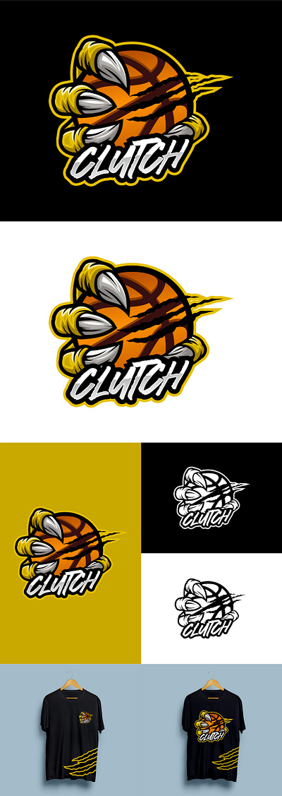 Clutch basketball branding design graphic design logo motion graphics sports team ui vector