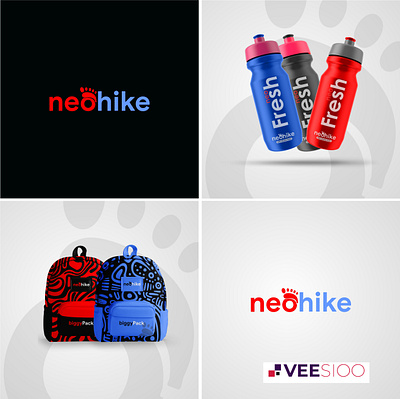 Neohike Logo Branding Application app branding design flyer graphic design illustration logo poster design social media post typography ui ux vector