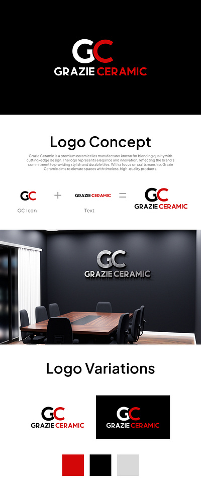 Grazie Ceramic: Elegance in Every Tile logo design