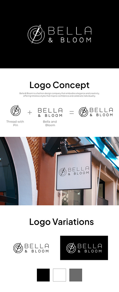 Timeless Elegance: Bella & Bloom Fashion Design Logo branding logo design