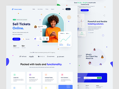 Online Ticket Selling Landing Page agency app buy tickets online event tickets family family studio landing page online online selling online tickets store studio ticket booking ticket platform ticket sales ticket selling ui ux web website design