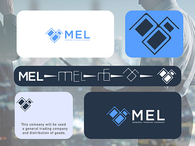 "MEL" General trading company logo abstract icon abstract logo abstract sign general trading letter mark trading company