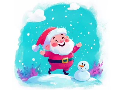 Happy Christmas Illustration abrang cartoon character christmas illustrations cute santa design design character drawing funny cartoons funny christmas drawing graphic design happy christmas cartoon happy santa illustration illustration merry christmas cartoon santa claus santa illustration watercolor drawing watercolor style watercoloring watercolot