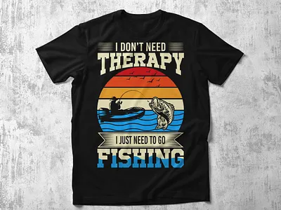 Fishing T-Shirt Design bulk t shirt clothing custom t shirt fishing fishing t shirt graphic design graphic t shirt illustration marchandies retro retro vintage t shirt shirt t shirt t shirt design therapy trendy unique t shirt vintage