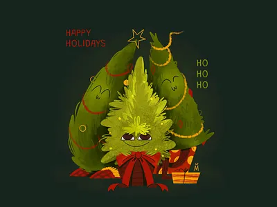 Happy Holidays animation illustration illustrator new year procreate