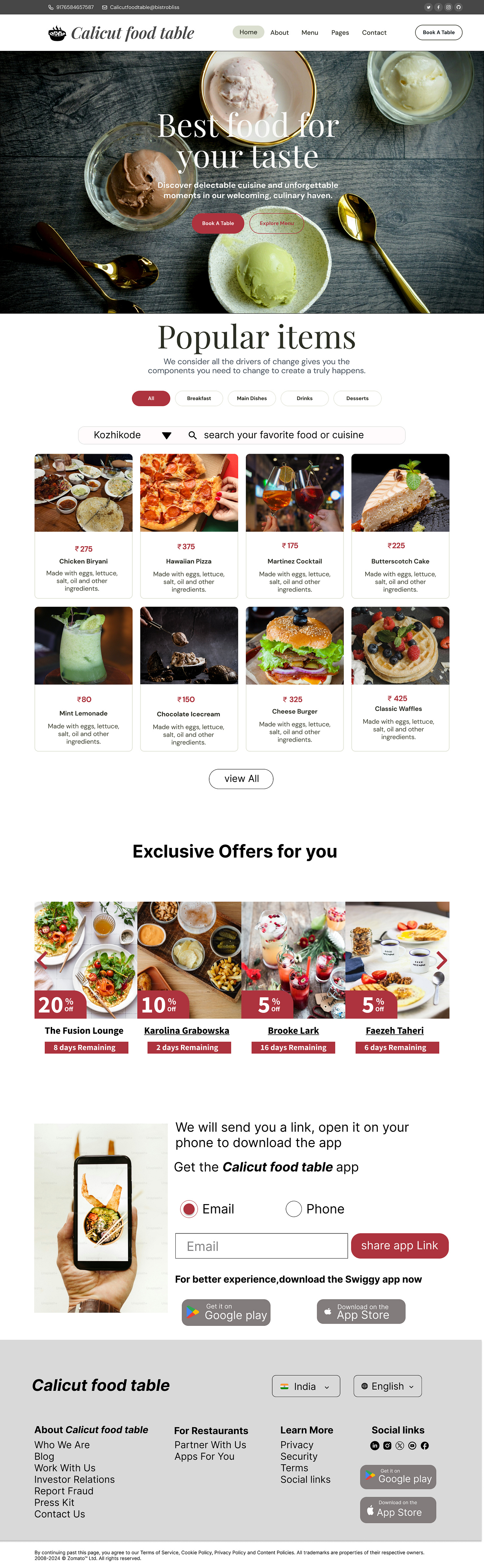 Food app UI/UX by Arjun on Dribbble