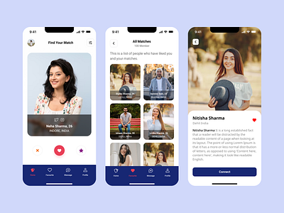 UI for a dating app💌 999watt abstract design graphic design logo ui ux