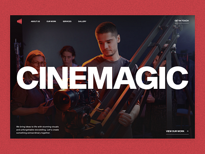 Cinemagic web design design ui uiux web web design website website design