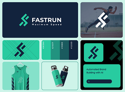 Run Brand Logo, Sports Logo, Running brand identity branding fitness fitness logo graphic design run brand logo runner sports sports design sports logo visual identity