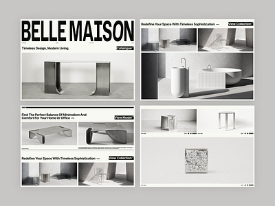 BELLE MAISON — Furniture Store Responsive Website design ecommerce interface landing page ui user experience user interface ux ux design web design