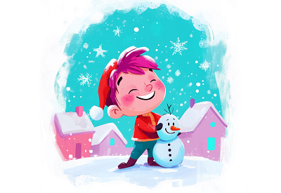 Merry Christmas Watercolor Illustration 2025 abrang cartoon character children illustrations childrens book childrens book illustration christmas watercolor design design character graphic design happy boy illustration merry christmas new year painting snowman watercolor watercolor illustrations watercolor paintings winter illustration