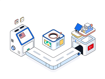 AmerikaPostam: Animations Part 2 2d animation after effects animation branding illustration illustrator isometric isometric animation isometric illustration motion design motion graphics ui vector vector animation