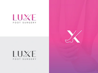 Wordmark logo! X beauty branding cosmetics foot logo gradient graphic design leg logo letter x logo design logo idea luxe medical minimalist modern logo professional surgery vector logo wordmark logo x x logo