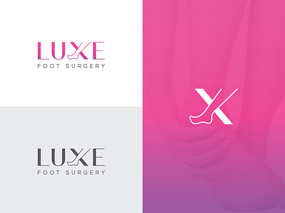 Wordmark logo! X beauty branding cosmetics foot logo gradient graphic design leg logo letter x logo design logo idea luxe medical minimalist modern logo professional surgery vector logo wordmark logo x x logo