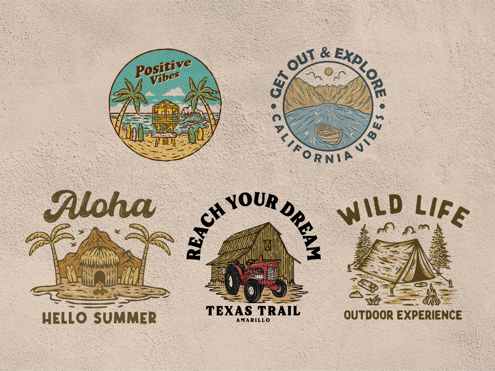 Example of Vintage T Shirt Design And Illustration