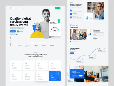 Agency Web Landing Page Design agency agency website business website digital agency it service landing page landingpage minimal design service website startup tech service web web design website