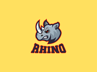 Rhino Mascot Logo brand logo branding gaming logo logo logo design mascot mascot logo mascot rhino mascot rhino logo rhino esports rhino gaming mascot logo rhino logo rhino mascot logo sports logo