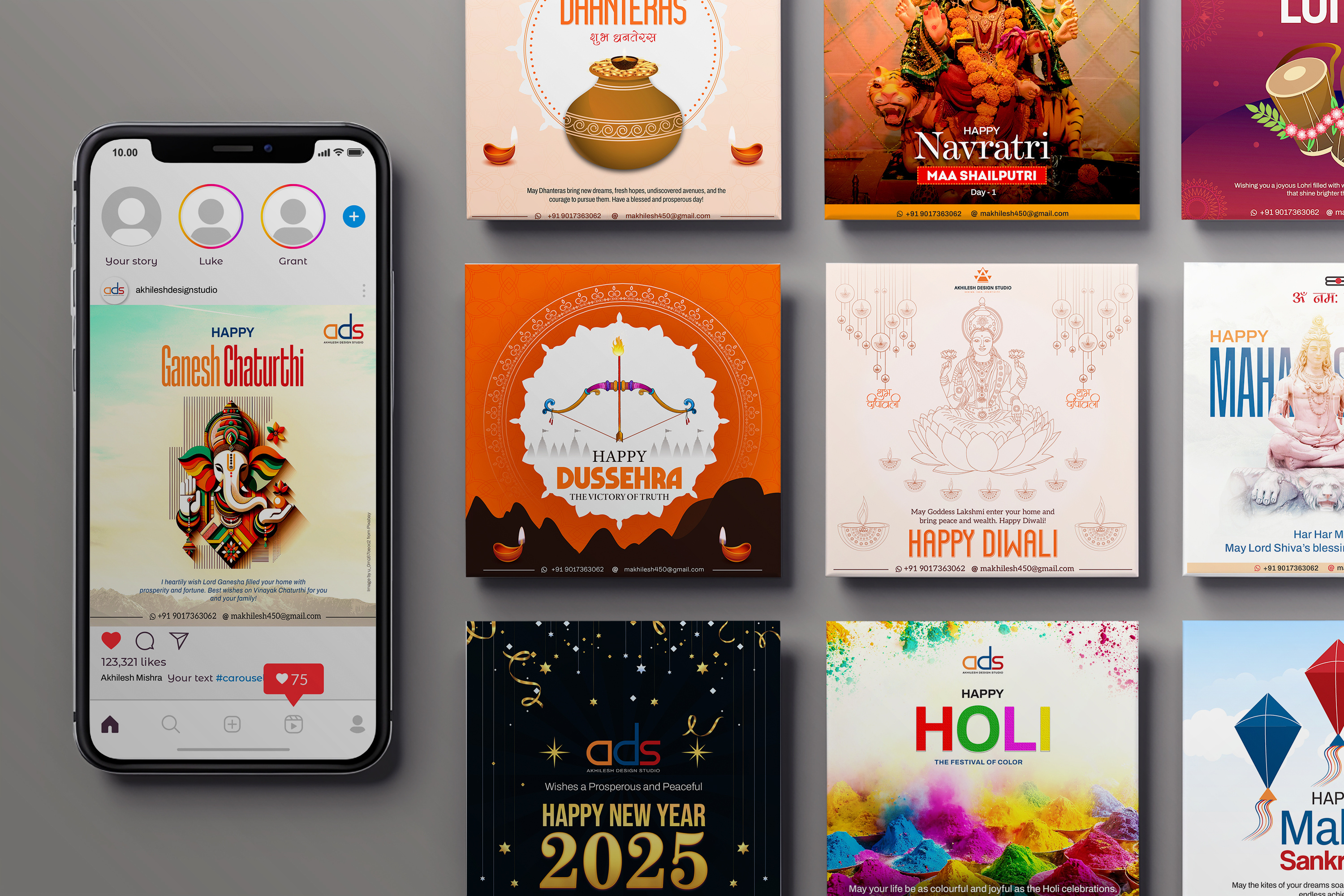 Festival Wishes Social Media Post branding festival festival design festival post festival poster graphic designer instagram post post social media design social media post