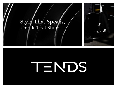 TENDS apparel logo black and white branding clothing brand logo clothing logo fashion letter logo logo design professional logo simple logo smart logo website logo wordmark logo