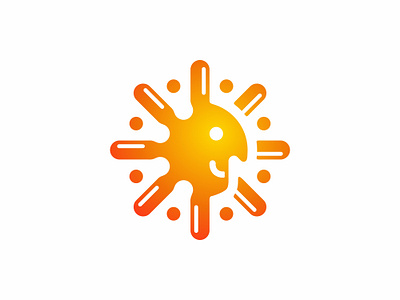 Happy Sun Man Face ( LOGO FOR SALE ) 3d animation branding business residential building design for sale graphic design homes villa service hotel real estate illustration light logo logo for sale orange gold yellow planet star sun sun sunny sunday sunrise sundown sunset vector