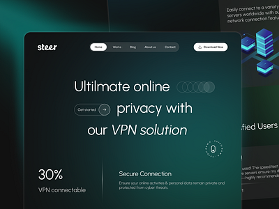 VPN Website | UI Website Design creative ecommerce landing page responsive web ui ux design ui design vpn website website design