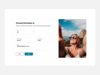 Personal Info Entry - UI Design clean ui cta data entry design info info entry information light light mode login personal personal info product product design sign up text field text field ui ui ui design ux