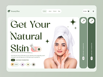 Beauty Hero section design beauty branding cosmetic ecommerce elegant hero hero section home page landing page makeup products skincare spa trending ui ui design uxui visual identity web design website