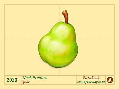 Icon of the Day #113 animal crossing fruit icon icons illustration nintendo pear