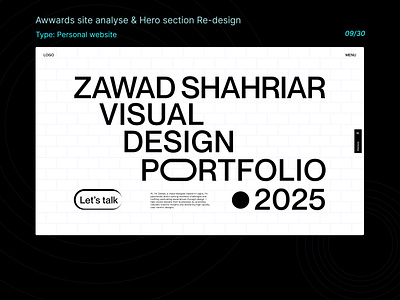 Hero Section Re-design awwwards site big text dailyux design f figma hero section landing minimal portfolio website re design typography ui uiux ux uxlife website