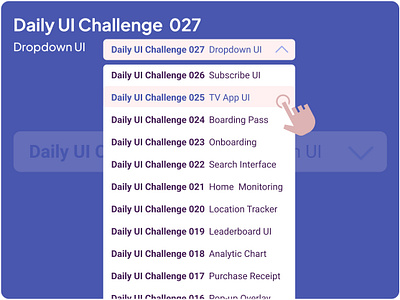 Challenge #027 - Dropdown UI | Daily UI accessible design clean ui daily ui challenge digital design dropdown interaction dropdown ui functional design interactive elements interactive menu microinteraction minimal design modern ui navigation design soft color palette ui animation ui components ui inspiration user interface ux design web interface