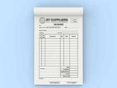 TAX Invoice Design graphic design invoice