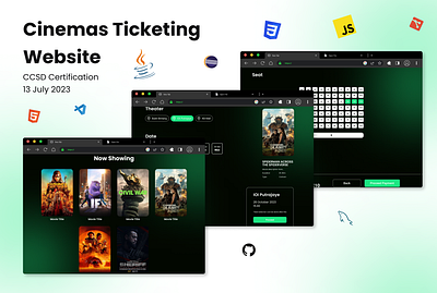 Cinemas Ticketing Website ui