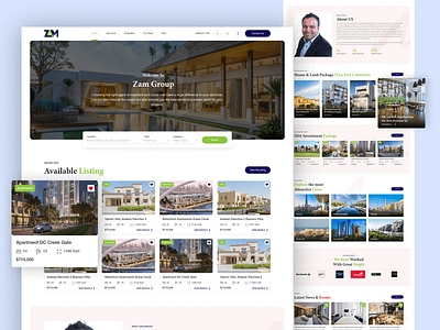 Real Estate Web Design realestate ui ux web website