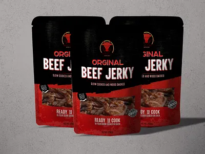 BEEF JERKY POUCH DESIGN beef jerky beef jerky package beef jerky pouch branding dry beef graphic design label label design packaging packaging design pouch pouch design