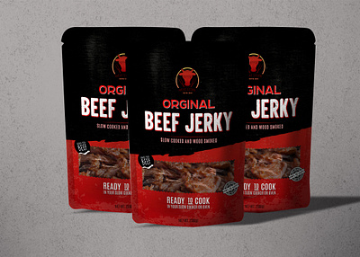 BEEF JERKY POUCH DESIGN beef jerky beef jerky package beef jerky pouch branding dry beef graphic design label label design packaging packaging design pouch pouch design