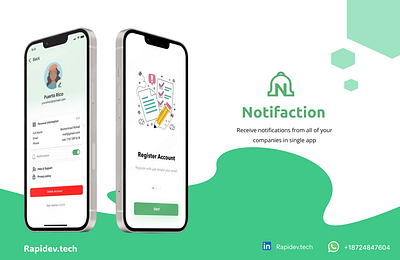 Notifaction Mobile App UI Design mobile app notification app