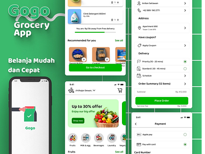 GOGO Groceries Marketplace App app branding app design branding clean design digital design ecommerce food delivery grocery app interaction design interface design minimalism mobile app mobile design modern design product design responsive design ui user experience user interface ux