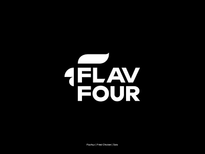 Flav Four | Fried Chicken Logo cafe chicken fastfood food fried hot logo resto rooster spicy